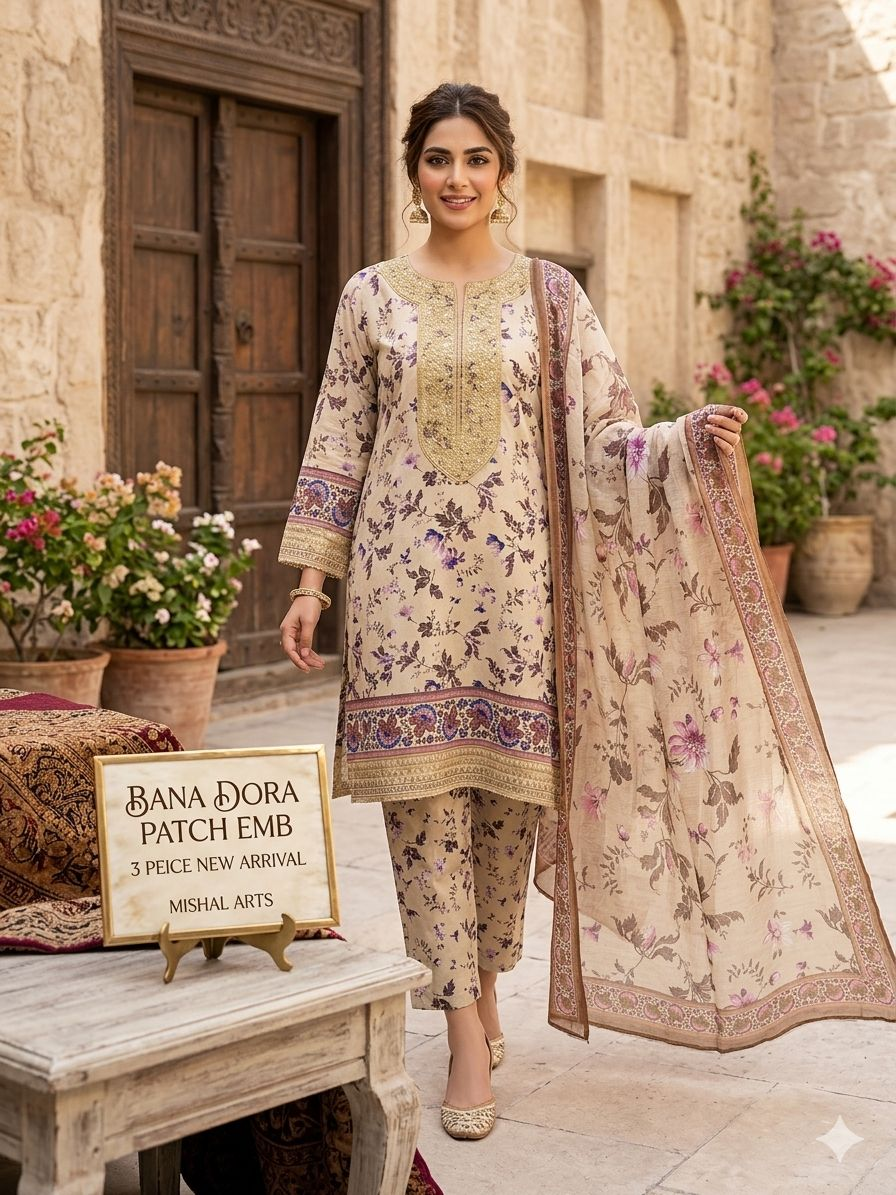 Mishal Arts Blue 3 Piece Suit