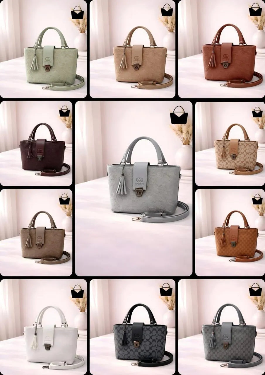 White Leather Shoulder Bag for Women