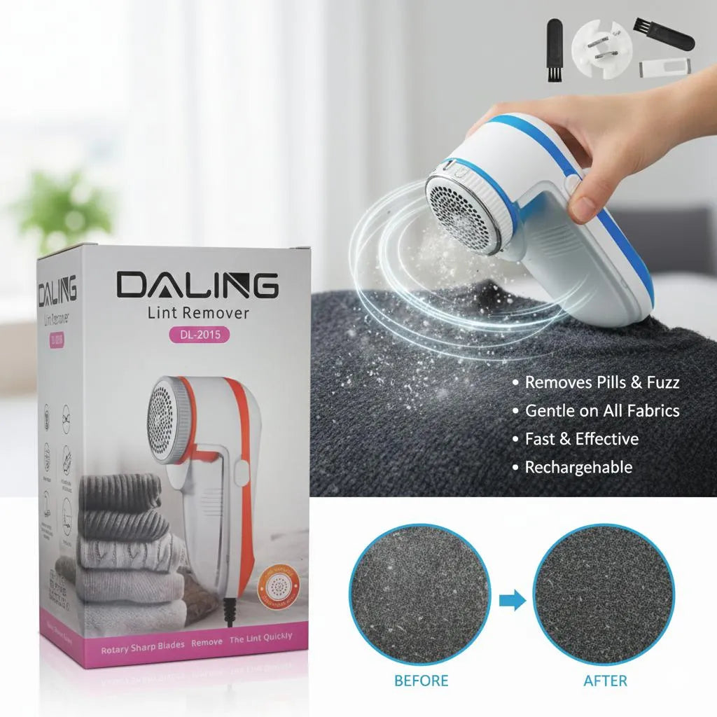 Rechargeable Pink Fabric Lint Remover for Home Use