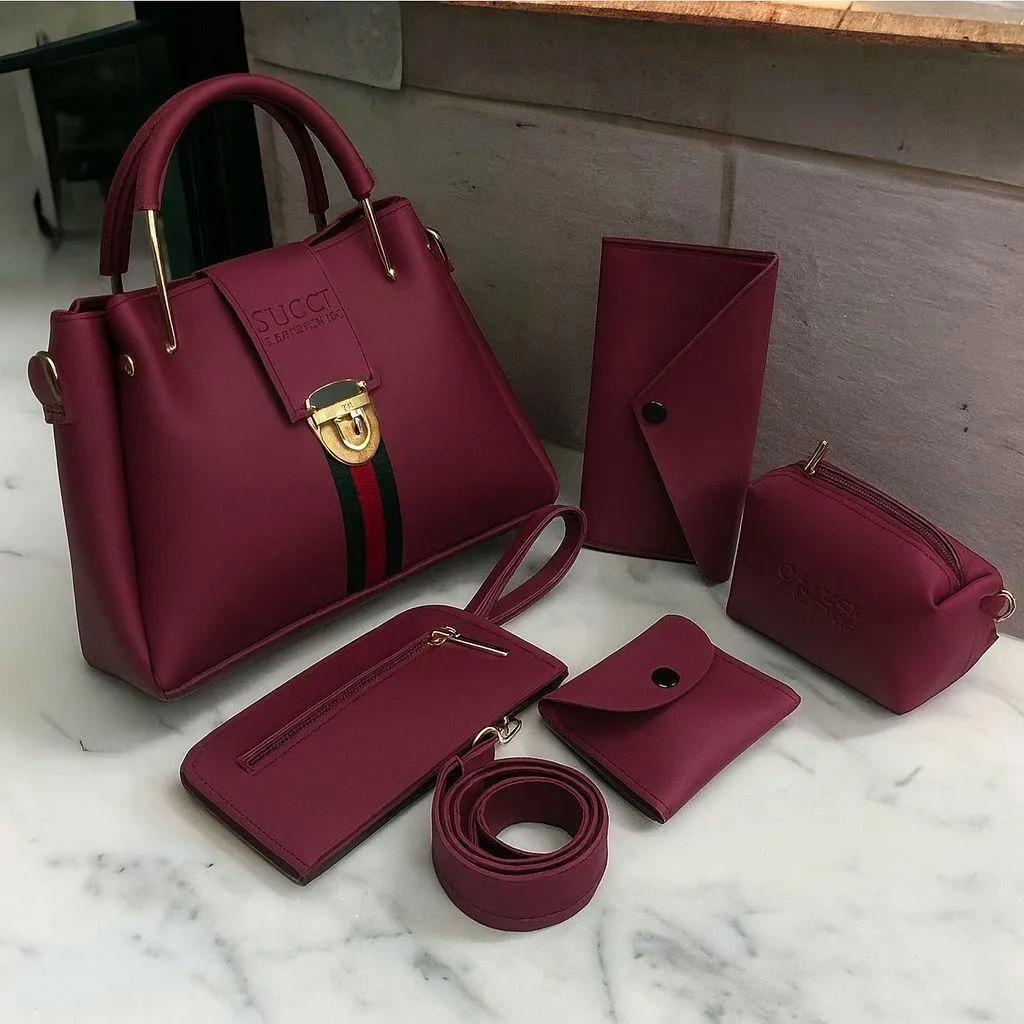5 Pieces Handbag Set | Black