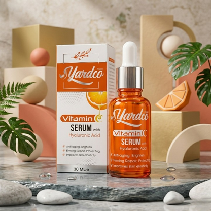 Yardco Vitamin C Face Serum With Hyaluronic Acid Anti Aging And Brightening Skin Radiance Formula 30ml