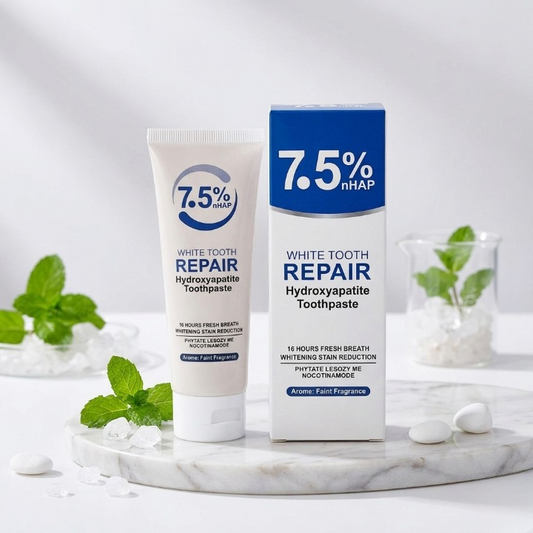 7.5% nHAP White Tooth Repair Toothpaste – Hydroxyapatite Enamel Strengthening & Whitening Formula (120g)