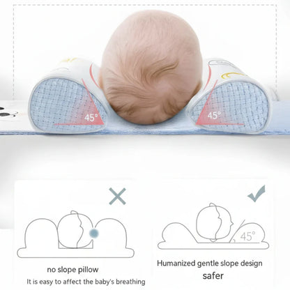 Soft Breathable Baby Pillow | Newborn Head Shaping Cushion for Flat Head Prevention