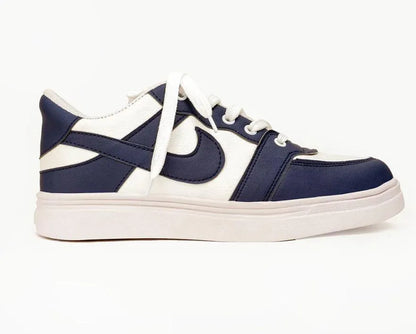 Men's Rexine Fancy Sneakers Blue White Comfortable Daily Wear