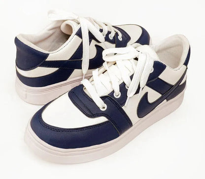Men's Rexine Fancy Sneakers Blue White Comfortable Daily Wear