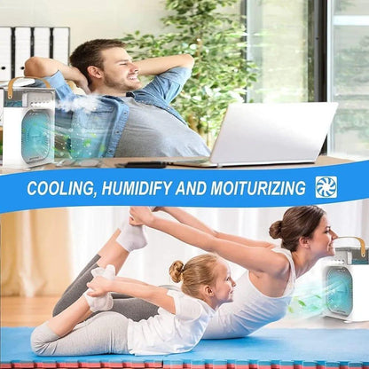 Portable Mini Air Cooler USB Rechargeable White