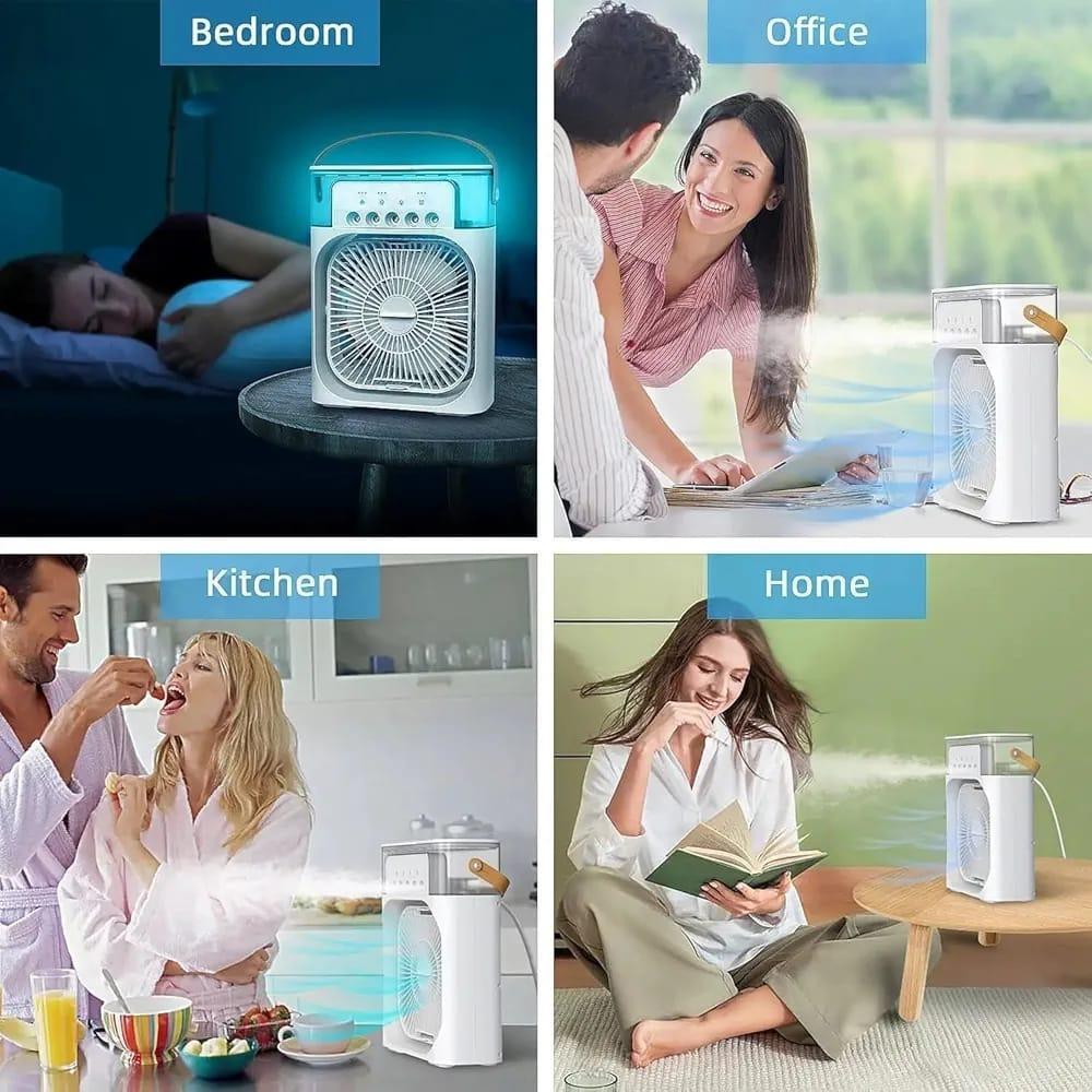 Portable Mini Air Cooler USB Rechargeable White