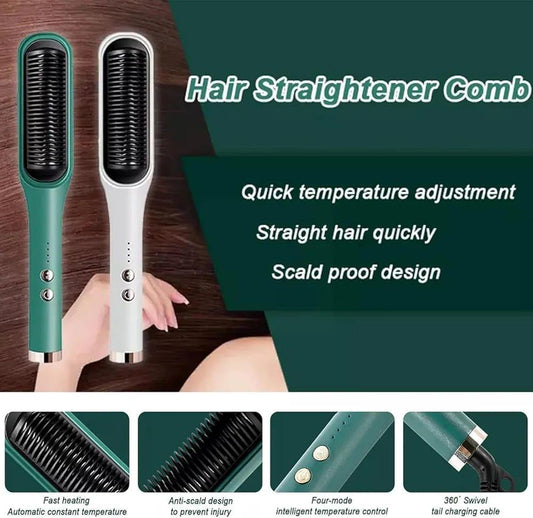 Stylish Hair Dryer Brush Black Rose Gold Temperature Control