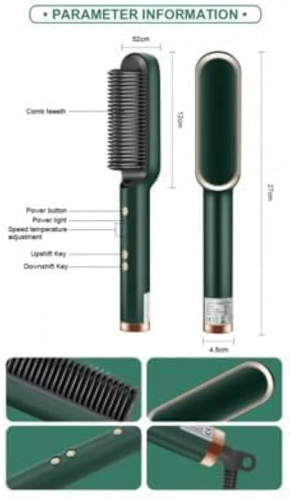 Stylish Hair Dryer Brush Black Rose Gold Temperature Control