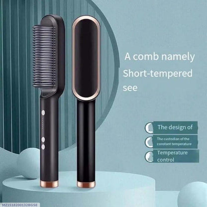 Stylish Hair Dryer Brush Black Rose Gold Temperature Control