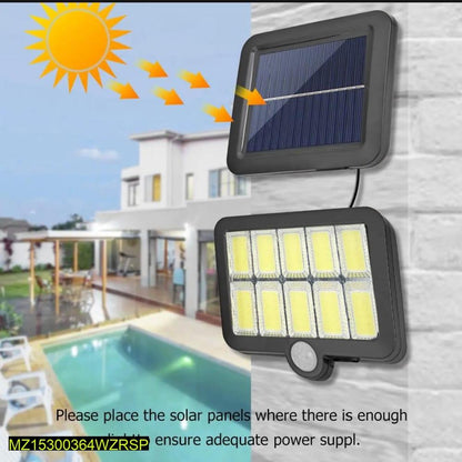 Solar Wall Light with Motion Sensor Black ABS