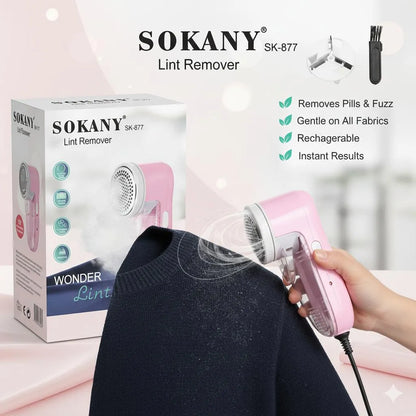Rechargeable Pink Fabric Lint Remover for Home Use