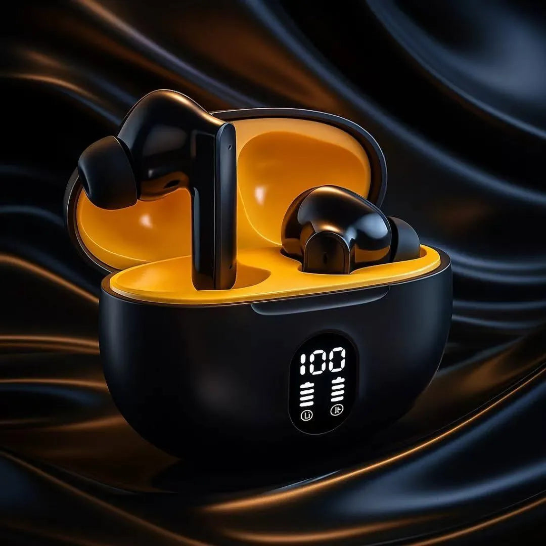 9D Hifi Wireless Earbuds with Noise Cancellation & 24Hr Case