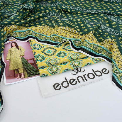 Stylish Green Digital Print 3-Piece Lawn Suit