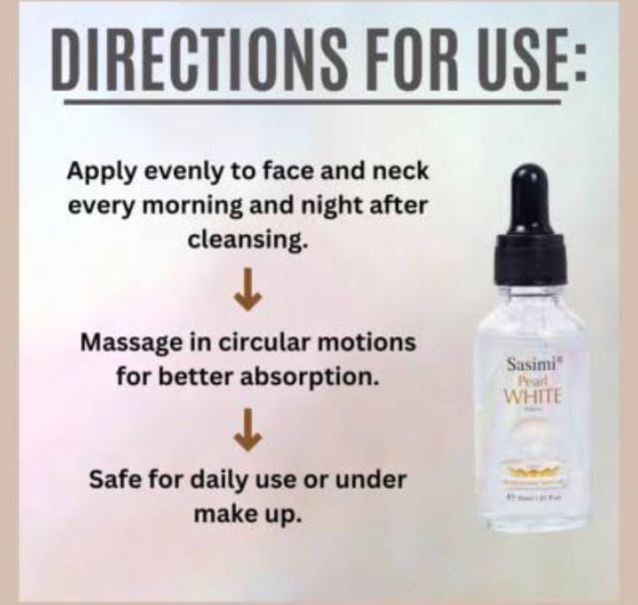 Sasim Pearl White Serum 30ml Glass Bottle