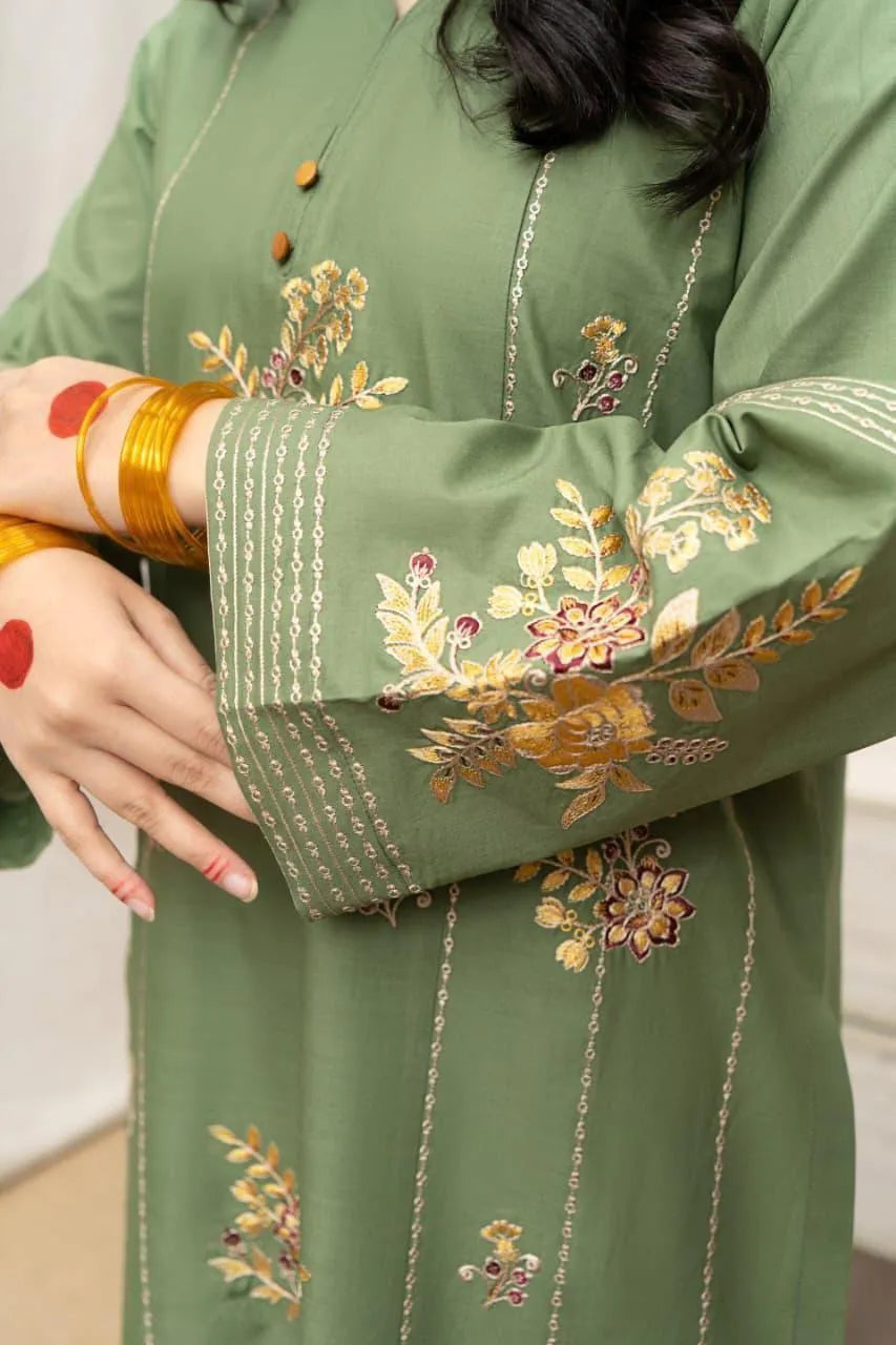 3-Piece Embroidered Lawn Suit for Women Eid Wedding Party Wear